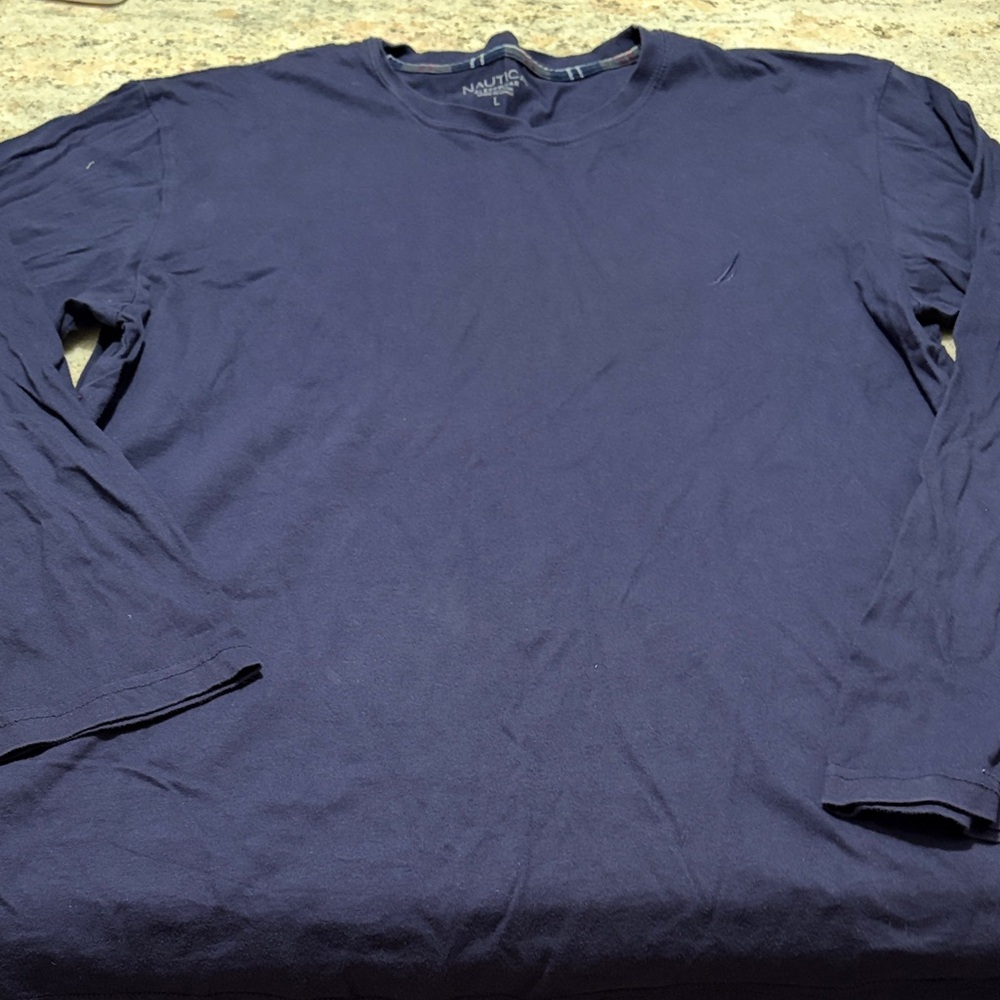 10/$30 Nautica Men's Sleepwear Blue Long Sleeve Tee